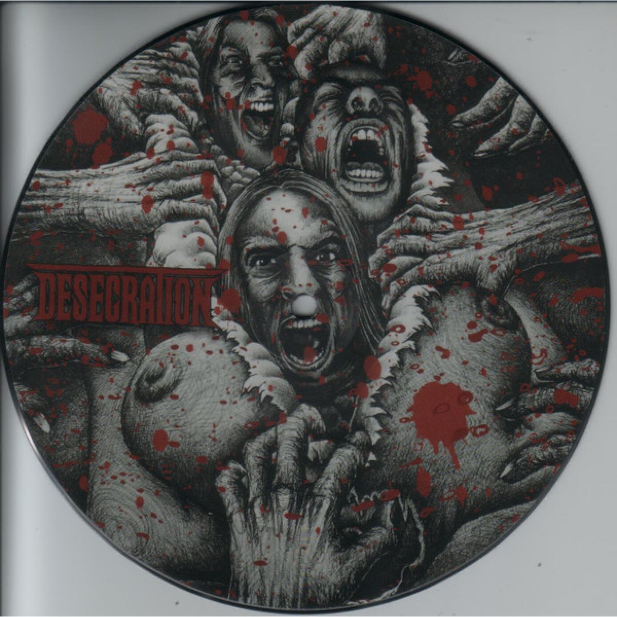 Desecration / Holocausto Canibal "Intravisceral Necropsia" split picture 7"