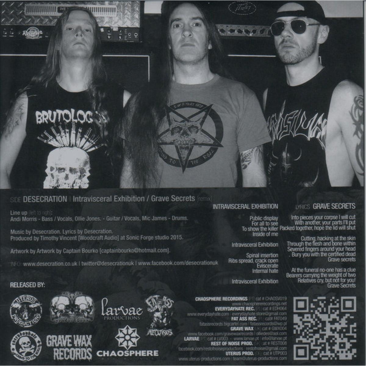 Desecration / Holocausto Canibal "Intravisceral Necropsia" split picture 7"