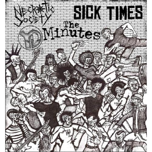 Sick Times / Necrotic Society / The Minutes / YD 4 way split LP