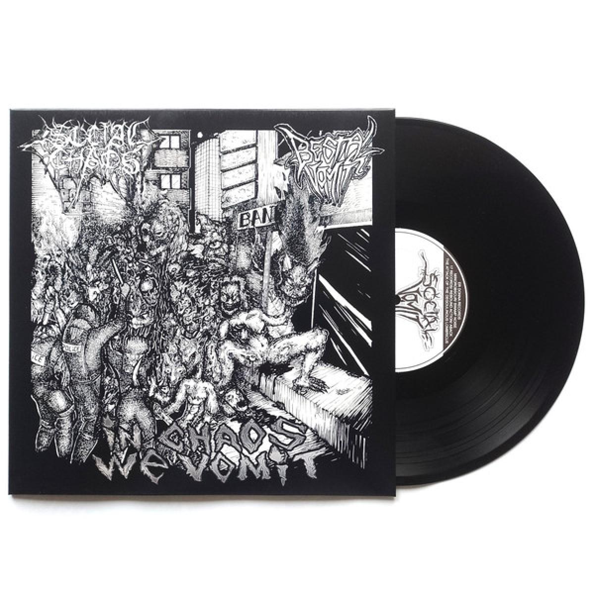 Social Chaos / Bestial Vomit "In Chaos We Vomit" split 10"