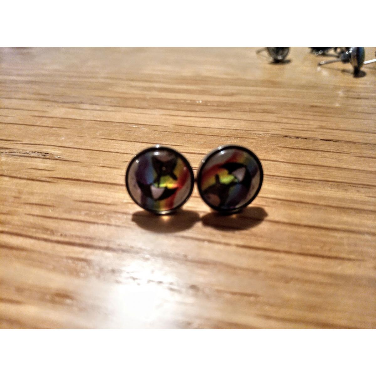 Myš s dáždnikom náušnice